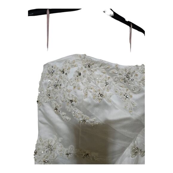 EDEN BRIDALS Strapless Crepe Wedding Dress Ballgown - Size 8 - Picture 4 of 10